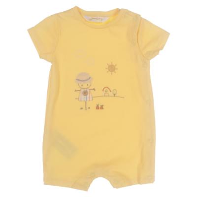 Picture of Mayoral Newborn Embroidered Front Opening Romper - Lemon Bunny