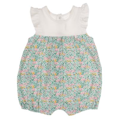 Picture of Mayoral Newborn Girls Ditsy Floral Romper - Jade Green