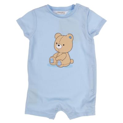 Picture of Mayoral Newborn Teddy Romper - Sky Blue Beige