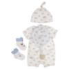 Picture of Mayoral Newborn Boys Jersey Romper Gift Set X 4 - Sky Blue