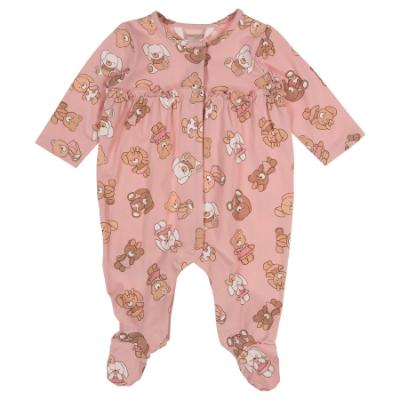 Picture of Mayoral Newborn Girls Teddy Front Opening Bodysuit - Baby Rose Bear