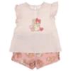 Picture of Mayoral Newborn Girls Bear & Heart Tunic & Shorts Set X 2 - Baby Rose Polka