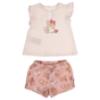 Picture of Mayoral Newborn Girls Bear & Heart Tunic & Shorts Set X 2 - Baby Rose Polka