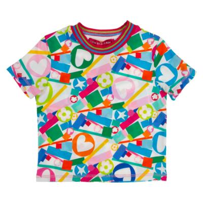 Picture of Agatha Ruiz De La Prada AOP Lisbon T-shirt & Leggings Set X 2 - Fuchsia Pink