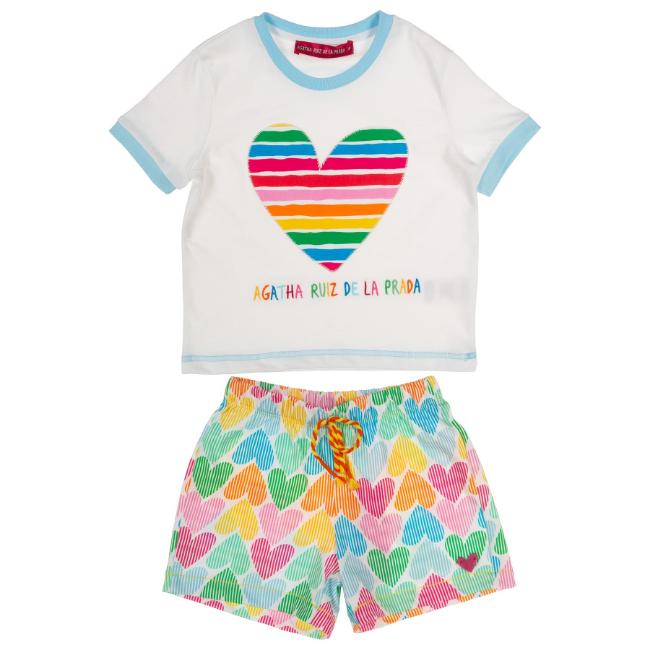 Picture of Agatha Ruiz De La Prada Nice T-shirt & Shorts Set X 2  - Fuchsia Multi 