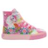 Picture of Lelli Kelly Unicorn & Flower Garland Mid Canvas  Boot With Inside Zip - White Fantasy