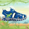 Picture of Bull Boys Easy On Velociraptor Closed Toe Lights Sandal - Royal Blue 