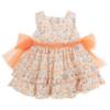 Picture of Miranda Baby Girls Floral Ruffle Dress & Panties Set X 2 - White Orange