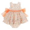 Picture of Miranda Baby Girls Floral Ruffle Dress & Panties Set X 2 - White Orange