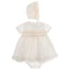 Picture of Miranda Baby Girls Tulle & Lace Occasion Dress Bonnet & Panties Set X 3 - Ivory 