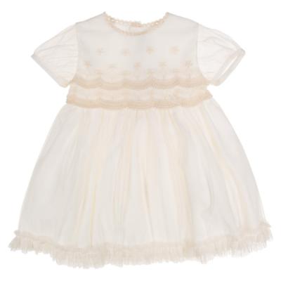 Picture of Miranda  Girls Tulle & Lace Occasion Dress - Ivory 