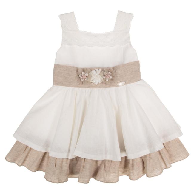 Picture of Miranda Girls Sleeveless Occasion Dress - Ivory Beige