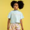 Picture of Bonini by A* Dee Shine Cropped Logo T-shirt - Sky Blue