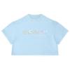 Picture of Bonini by A* Dee Shine Cropped Logo T-shirt - Sky Blue