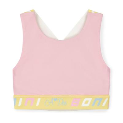 Picture of Bonini by A* Dee Flex Colourblock Crop Top - Fairy Pink