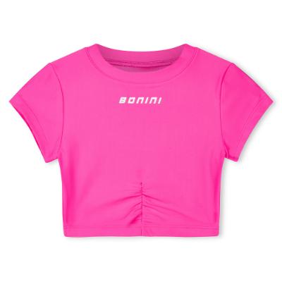 Picture of Bonini by A* Dee Aspire Short Sleeve Ruched Top - Hot Pink