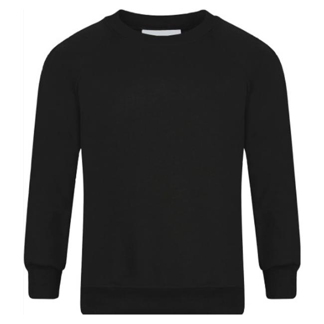 Picture of Schoolwear Unisex Crew Neck Sweatshirt - Black