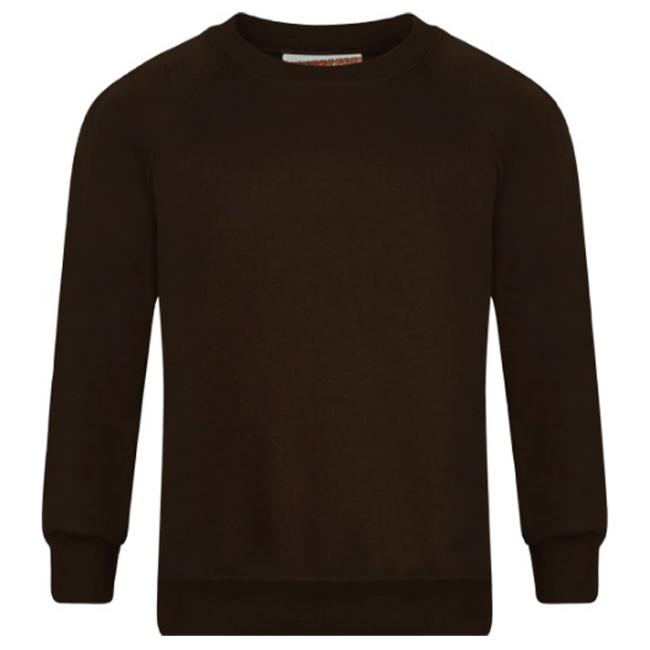 Picture of Schoolwear Unisex Crew Neck Sweatshirt - Brown