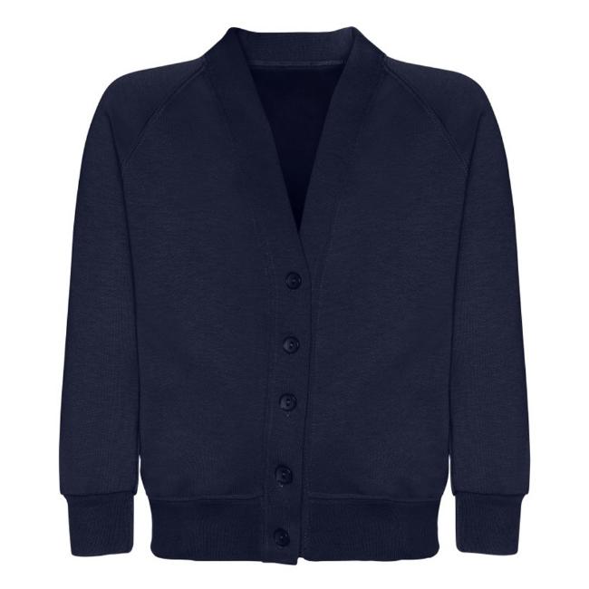 Picture of Schoolwear Girls Sweatshirt Cardigan - Light Navy