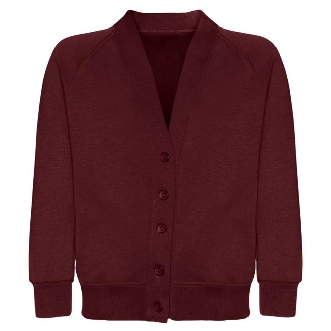 Picture of Schoolwear Girls Sweatshirt Cardigan - Maroon