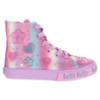 Picture of Lelli Kelly Penelope Mid Canvas Beaded Heart Boot With Inside Zip - Lilla Multi