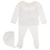 Picture of Mac Ilusion Baby Specially Collection Girls Sweater Bottoms Bonnet Set X 3 - White