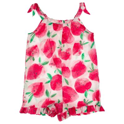 Picture of Tutto Piccolo Summer Strawberry Collection Girls Onesie - Fuschia