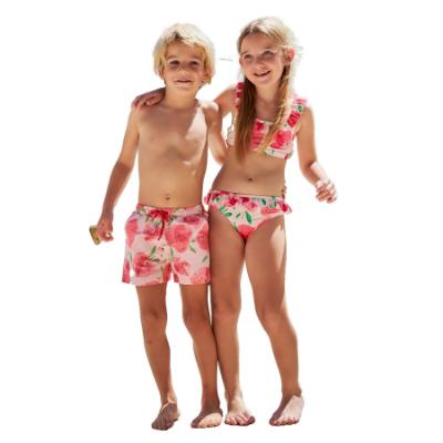 Picture of Tutto Piccolo Summer Strawberry Collection Boys Swim Boxers - Fuschia