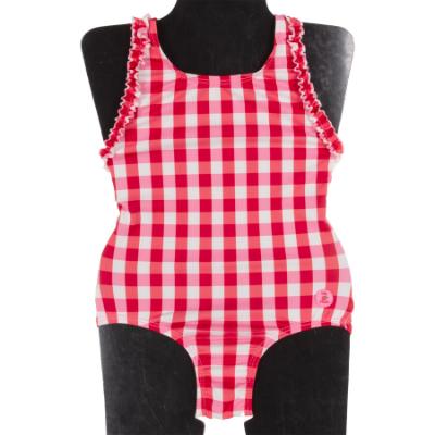 Picture of Tutto Piccolo Summer Gingham Collection Girls Swimsuit - Fuschia