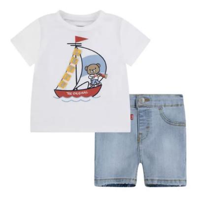 Picture of Levi's Baby Boys Teddy Sailor Shorts Set - White