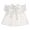 Picture of Puro Mimo Summer Collection Girls Blouse Skirted Jampants & Hairclip Set X 3 - White Mint Green