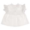 Picture of Puro Mimo Summer Collection Girls Blouse Skirted Jampants & Hairclip Set X 3 - White Mint Green