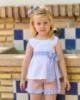 Picture of Rapife Summer Girls Plumetti Tunic & Floral Shorts Set - White Navy Blue 