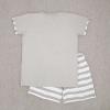 Picture of Rapife Summer Boys Top & Wide Stripe Shorts Set - Beige