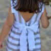 Picture of PRE ORDER Rapife Summer Girls Wide Stripe Dress - Beige White