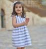 Picture of PRE ORDER Rapife Summer Girls Wide Stripe Dress - Beige White