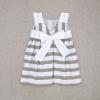 Picture of PRE ORDER Rapife Summer Girls Wide Stripe Dress - Beige White