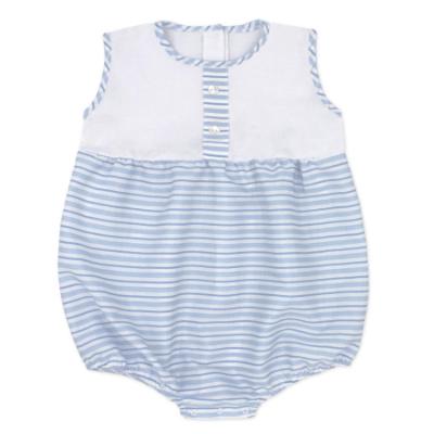 Picture of Rapife Summer Baby Boys Stripe Romper - White Sky Blue