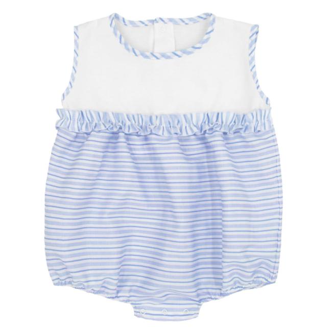 Picture of Rapife Summer Baby Girls Stripe Romper - White Sky Blue 