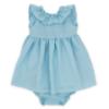 Picture of Rapife Summer Girls Ruffle Collar Dress & Panties Set X 2 - Turquoise Gingham