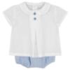 Picture of Rapife Summer Baby Boys Blouse & Pants Set X 2 - White Sky Blue