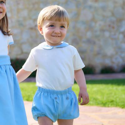 Picture of Rapife Summer Baby Boys Bodysuit & Pants Set X 2 - White Sky Blue