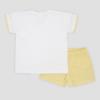 Picture of Rapife Summer Boys Top & Stripe Shorts Set - White Yellow