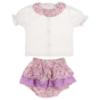 Picture of Sardon Baby Summer Collection Girls Floral Jampants Set X 2  - White Lilac