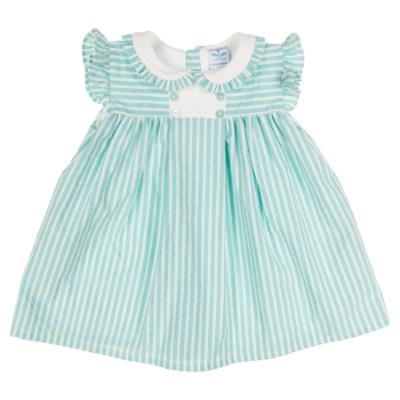 Picture of Sardon Baby Summer Collection Girls Stripe Dress -White Mint Green