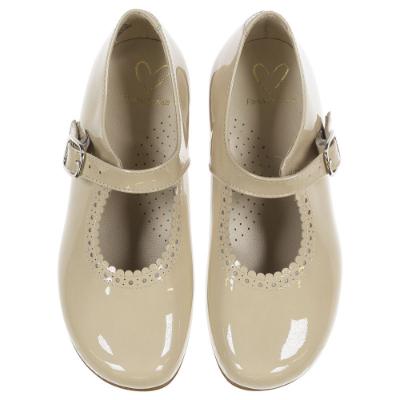 Picture of Panache Girls Mary Jane Shoe - Arena Dark Beige Patent 