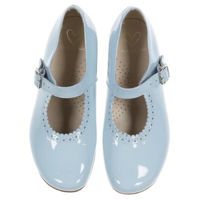 Picture of Panache Girls Mary Jane Shoe -  Pale Blue Patent