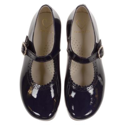 Picture of Panache Girls Mary Jane Shoe - Light Navy Patent