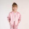 Picture of Lili Gaufrette Girls Diamante Satin Bomber Jacket - Pink