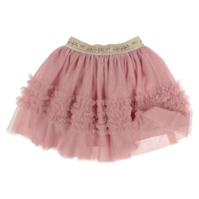 Picture of Lili Gaufrette Girls Bow Top & Tulle Skirt Set X 2 - Ivory Pink